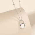 wholesale S925 Sterling Silver Niche Design Magnetic Love Lock Pendant Necklace for Couples, 520 Valentine's Day Gift-0-3