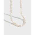 wholesale S925 Sterling Silver Baroque Freshwater Pearl Necklace for Women, Korean Version Ins-Style Small and Unique Design-0-0