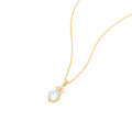 wholesale S925 Silver Autumn New Sky Blue Topaz Bubble Fishtail Necklace Pendant Korean Fashion Jewelry-0-4