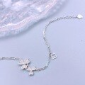 wholesale S925 Sterling Silver Fashion Full Diamond Love Clover Flower of Happiness Blossom Bracelet Niche High-end Jewelry Manufacturer Wholesale-0-2