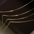 wholesale S925 Sterling Silver Super Sparkle Classic Versatile Side Collarbone Chain Minimalist Ultra-Thin Adjustable Plain Chain Y01921-0-3