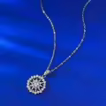 wholesale S925 Sterling Silver Fashion Christmas Style Snowflake Astrolabe Necklace, Versatile for Everyday Wear-0-3
