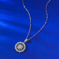 wholesale S925 Sterling Silver Fashion Christmas Style Snowflake Astrolabe Necklace, Versatile for Everyday Wear-0-2