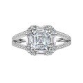 wholesale S925 Sterling Silver Wholesale 2-Carat Square Asscher Cut Moissanite Women's Ring Jewelry High-End Sense Accessories Men's-0-4
