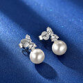 Sterling Silver Pearl Earrings for Women, Fashionable and Elegant Wholesale Design-0-2