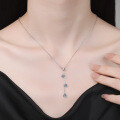 S925 Sterling Silver Moissanite Adjustable Fringe Choker Necklace-0-2