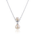 wholesale S925 silver minimalist and fashionable Japanese-Korean-style pearl clavicle chain with elegant cultured pearl pendant for women wholesale-0-4