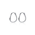 wholesale S925 silver Korean version smooth line ear hoop minimalist short design elegant circular line women's ear clasp G8819-0-4