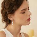 S925 Silver Pearl Tassel Earrings for Women-0-2