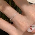 wholesale S925 Sterling Silver Minimalist Delicate Bow Ring, Small and Fresh Design, Light Luxury Advanced Stackable Ring for Women-0-1