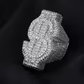 wholesale Metal Rhinestone Hip-Hop Cross-Border New Dollar Sign Ring for Men Wholesale-0-5