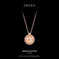 Sterling Silver Rotatable Eight-Treasure Compass Pendant Necklace-0-5