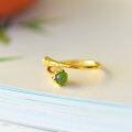 wholesale 925 Silver Certified Hetian Biyu Lotus Seedpod Ring, Antique Hanfu Accessory with Inlaid Gemstone, Adjustable Opening Index Finger Ring for Women-0-6