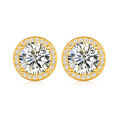 wholesale S925 Sterling Silver Ice Moissanite Stud Earrings, Light Luxury Minimalist Elegant Style, Women's Best-Selling Hit on Independent Sites-0-5
