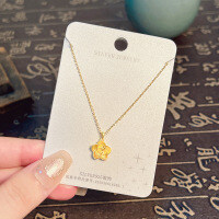 S925 Sterling Silver K Gold Pendant Necklace with Gourd and Plain Pi-S925 Sterling Silver YD2-0094 925 Silver