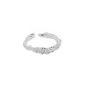 wholesale S925 Sterling Silver Korean Version Ins Minimalist Niche Design Irregular Surface Textured Open Ring for Women-0-5