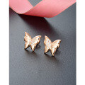 wholesale 925 Sterling Silver Rose Gold Butterfly Ear Studs Women New Design Small and Fresh Unique Style Elegant Earrings Ins Fashion Earrings-0-0