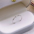 wholesale S925 Sterling Silver Minimalist Bow Simple Ring for Women, Minimalist Design High-End Sense Fresh Wholesale-0-1