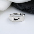 wholesale S925 Sterling Silver Street Check Ring Hip Hop Trendy Style Couple Index Finger Ring for Women-0-0