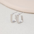 wholesale Metal material, geometric square fashion 925 sterling silver niche minimalist ins style earrings,-0-0