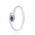 wholesale 925 Silver Bracelet with High Carbon Diamond, Royal Blue Pear Cut, Exquisite and Versatile Jewelry for Women-0-4