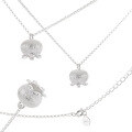 wholesale S925 Sterling Silver New Lily of the Valley Stamen Necklace and Bracelet Set for Women, High-End Sense, Small and Original, Pearl Silver Jewelry-0-2