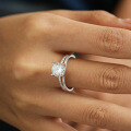 S925 Sterling Silver Hip-Hop Double Row Moissanite Ring for Women Wholesale-0-1
