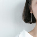 wholesale S925 silver ear thread women Korean version small fresh long ear chain trendy elegant ear accessories wholesale E9587-0-0
