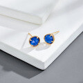 wholesale Metal material, Japanese minimalistversatile women'slapis lazuli with white crystal double-layer stone jewelry set-0-5