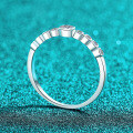 S925 Silver Full Moissanite Bubble Ring for Women, Minimalist and Versatile-0-1