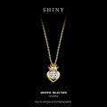 S925 Sterling Silver Crown Pendant Necklace with Moissanite-0-4
