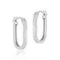 wholesale S925 Sterling Silver 817 Lava U-Shaped Ear Clasp Women Textured Minimalist Ins Style Niche Original Elegant Silver Earrings-0-0