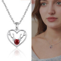 wholesale 【Rock-Bottom Price】S925 Sterling Silver Necklace for Women, Minimalist and Chic Accessory, Christmas Gift "Deer to Have You"-All the Way With You Necklace 925 Silver