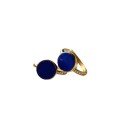 wholesale S925 Sterling Silver Natural Lapis Lazuli Ear Clasps for Women, Afghan Imperial Lapis, Minimalist and High-End Lapis Earrings-0-4