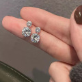 wholesale S925 Sterling Silver New Drop Earrings Simulated Diamond Earrings Ins Cross-Border Style-0-1