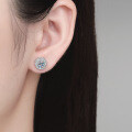 S925 Silver French Bubble Moissanite Earrings, Light Luxury Fashion Ear Studs-0-2