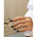 wholesale S925 Sterling Silver 418 Korean Version Ins Retro Vintage Minimalist Smile Ring Women's Versatile Band-0-3