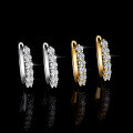 S925 Sterling Silver Moissanite Geometric Stud Earrings-0-2