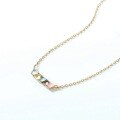 wholesale S925 Silver New Korean and Japanese Light Luxury Colored Gemstone Rainbow Necklace Collarbone Chain, Internet Famous Ins Style Wholesale from Manufacturers-0-3