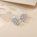wholesale S925 silver zirconia ear studs, high-end European and American style tassel earrings-0-3