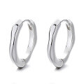 wholesale S925 Sterling Silver Korean Minimalist Ins Geometric Twist Irregular Minimalist Circle Versatile Commuter Earrings-0-6