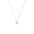 wholesale S925 Sterling Silver Women's Pearl Necklace, Light Luxury Small and Freshwater Natural Pearl Delicate Collarbone Chain, Bright Silver Tone, Celebrity Style-0-4