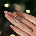 wholesale S925 Sterling Silver Light Luxury Hot Style Women's Ring with Exquisite Full Diamond Inlay and Irregular Design, Embodying Elegance and High-End Sophistication-0-3