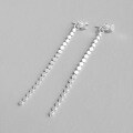 wholesale S925 Sterling Silver Handmade Designer Round Bead Flat Bead Fringe Earrings for Women Korean Style-0-0