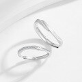 wholesale 925 Sterling Silver Beautiful Prospect Couple Adjustable Ring Minimalist Niche Design Matching Bands 520 Gift-0-2