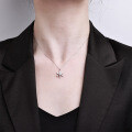 925 Sterling Silver TikTok Christmas Snowflake Necklace Pendant-0-2