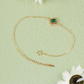 wholesale S925 Silver Japanese Retro Elegant Cultivated Emerald Bracelet for Women, Noble and Aloof Temperament-0-1