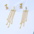 wholesale 925 Silver, Detachable Hanging New INS Style Hexagram Fringe Earrings,, Exquisite Ear Accessories-0-2