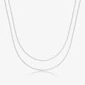 wholesale 925 Sterling Silver Double Layer Necklace for Women, High-End Adjustable Sliding Cross Chain for Stackable Wear, Versatile Minimalist Ins Style-0-7