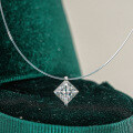 Sterling Silver 1-Carat Moissanite Mermaid Tear Pendant Necklace-0-0